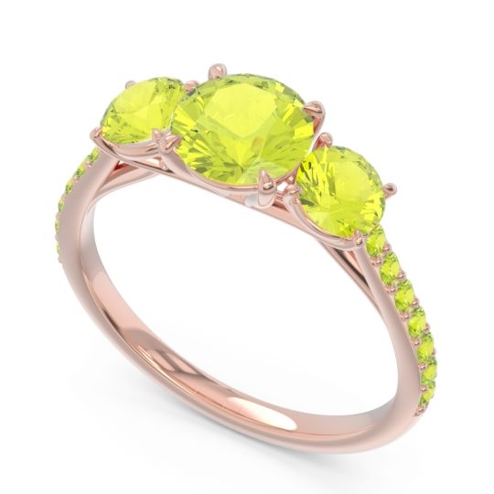 Three Stone Pave Trivisti Ring