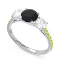 Three Stone Pave Trivisti Ring