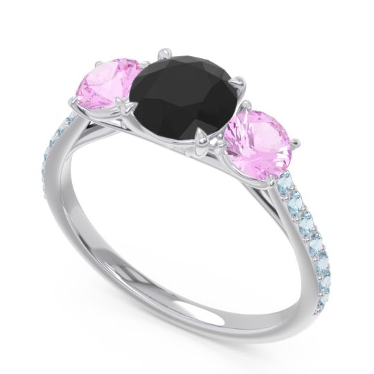 Three Stone Pave Trivisti Ring