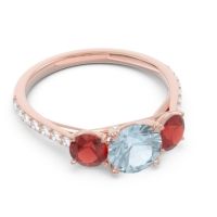 Three Stone Pave Trivisti Ring