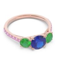 Three Stone Pave Trivisti Ring