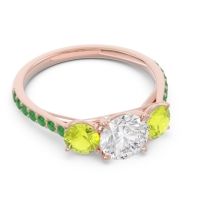 Three Stone Pave Trivisti Ring