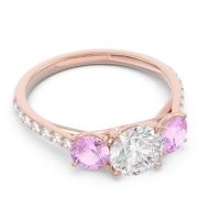 Three Stone Pave Trivisti Ring
