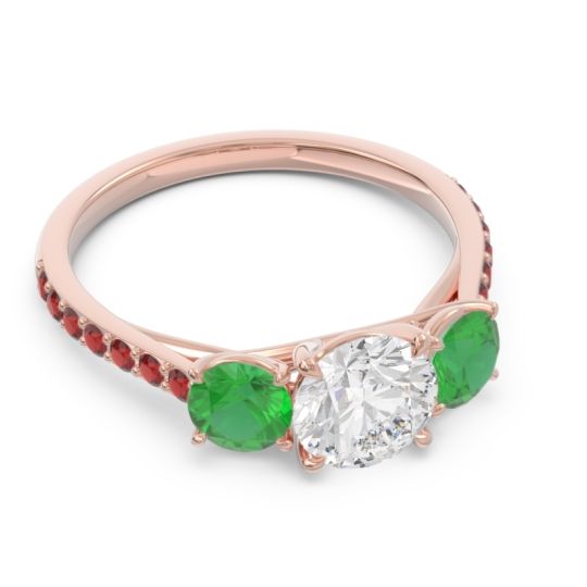 Three Stone Pave Trivisti Ring