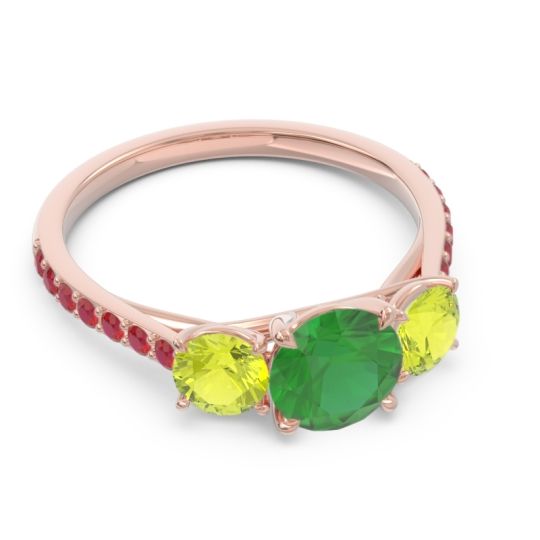 Three Stone Pave Trivisti Ring