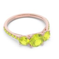 Three Stone Pave Trivisti Ring