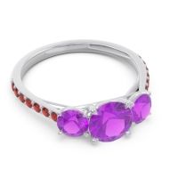 Three Stone Pave Trivisti Ring