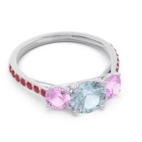 Three Stone Pave Trivisti Ring