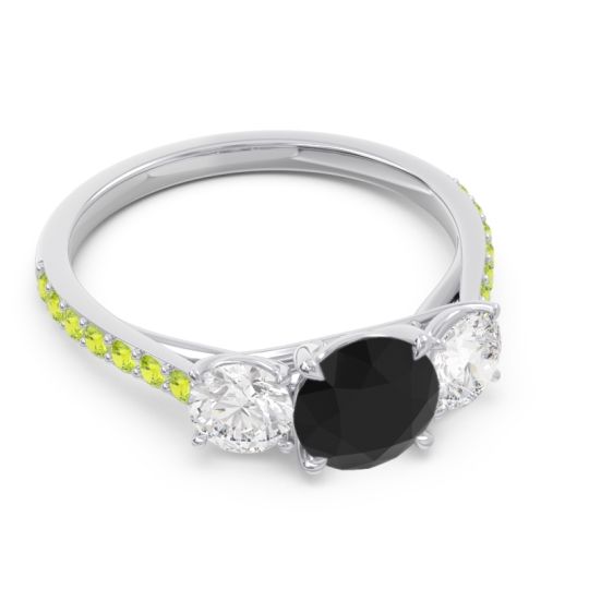 Three Stone Pave Trivisti Ring