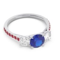 Three Stone Pave Trivisti Ring
