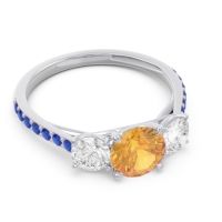 Three Stone Pave Trivisti Ring