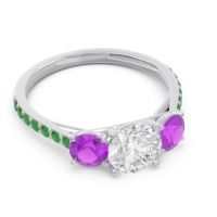 Three Stone Pave Trivisti Ring