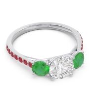 Three Stone Pave Trivisti Ring