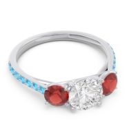 Three Stone Pave Trivisti Ring
