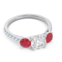 Three Stone Pave Trivisti Ring