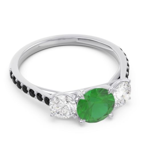 Three Stone Pave Trivisti Ring
