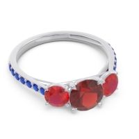 Three Stone Pave Trivisti Ring