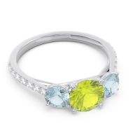 Three Stone Pave Trivisti Ring