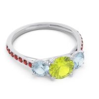 Three Stone Pave Trivisti Ring