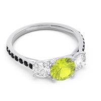 Three Stone Pave Trivisti Ring