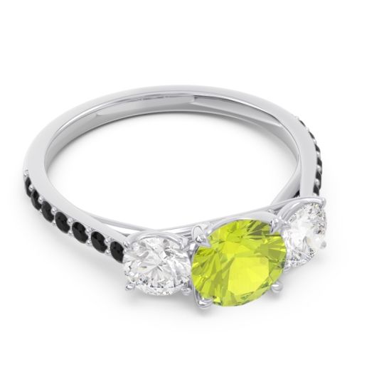 Three Stone Pave Trivisti Ring