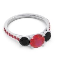 Three Stone Pave Trivisti Ring