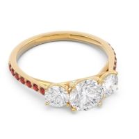 Three Stone Pave Trivisti Ring