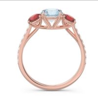 Three Stone Pave Trivisti Ring