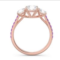 Three Stone Pave Trivisti Ring