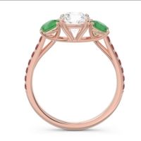 Three Stone Pave Trivisti Ring