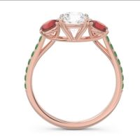 Three Stone Pave Trivisti Ring