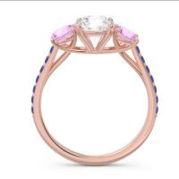 Three Stone Pave Trivisti Ring