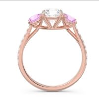Three Stone Pave Trivisti Ring