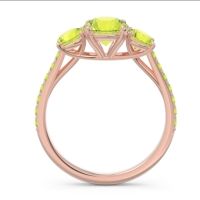 Three Stone Pave Trivisti Ring