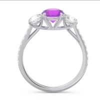 Three Stone Pave Trivisti Ring