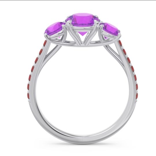 Three Stone Pave Trivisti Ring