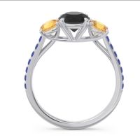 Three Stone Pave Trivisti Ring