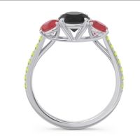 Three Stone Pave Trivisti Ring