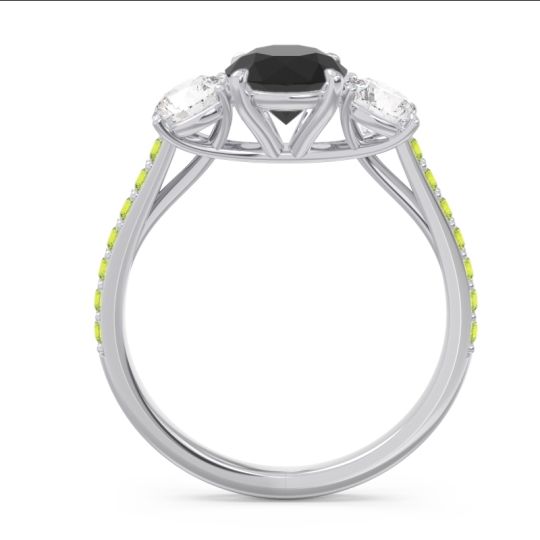 Three Stone Pave Trivisti Ring