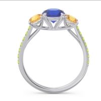 Three Stone Pave Trivisti Ring