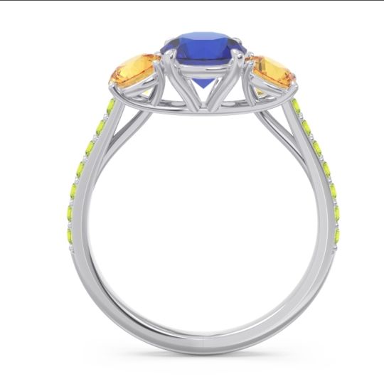Three Stone Pave Trivisti Ring