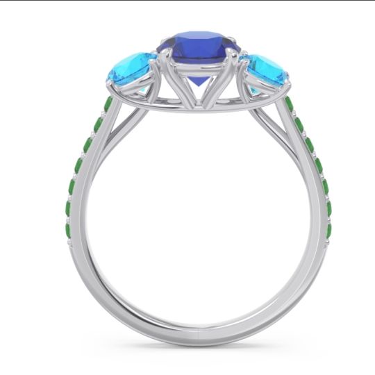 Three Stone Pave Trivisti Ring