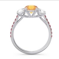 Three Stone Pave Trivisti Ring