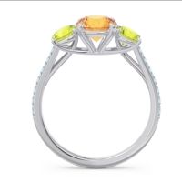 Three Stone Pave Trivisti Ring