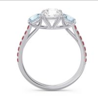 Three Stone Pave Trivisti Ring