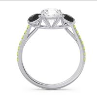 Three Stone Pave Trivisti Ring