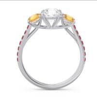 Three Stone Pave Trivisti Ring