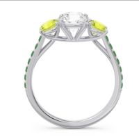 Three Stone Pave Trivisti Ring