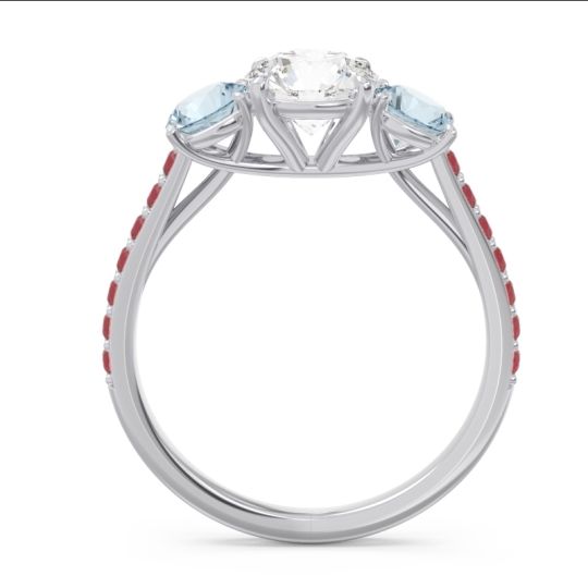 Three Stone Pave Trivisti Ring