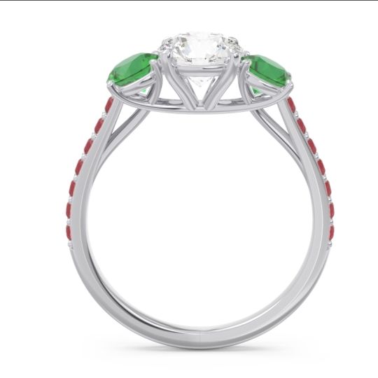 Three Stone Pave Trivisti Ring